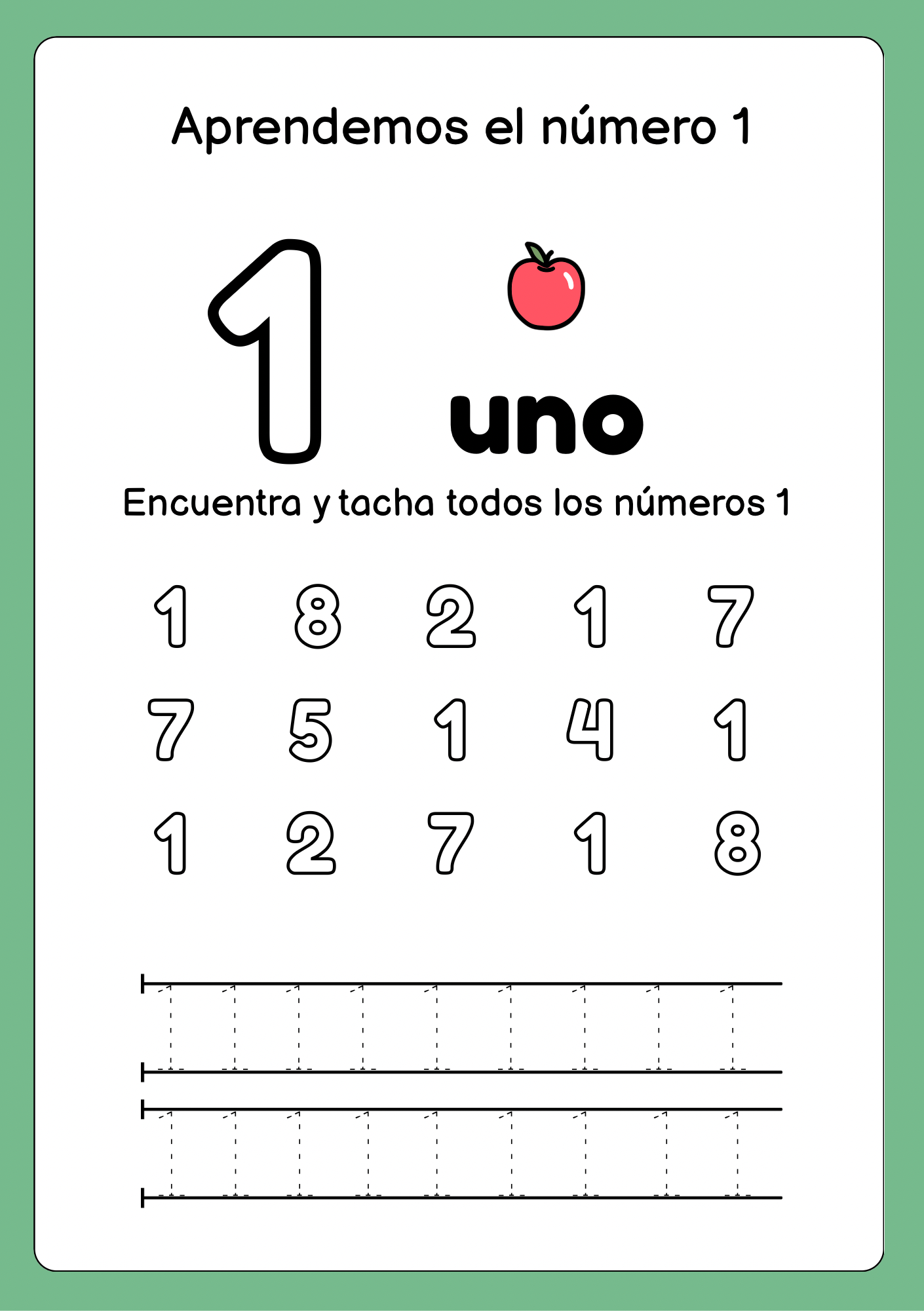 CUADERNO DE NÚMEROS | colorea, traza y encuentra